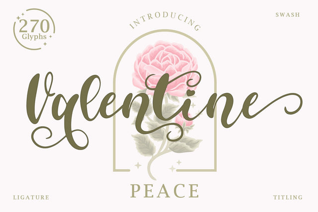 Valentine Peace Font Sakha Design Studio 