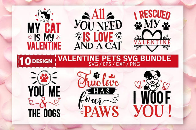 Valentine Pets SVG Bundle. SVG Designangry 