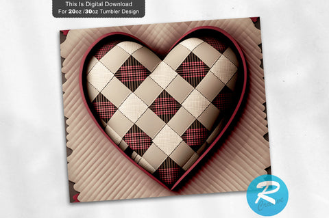 Valentine Plaid 20 oz / 30 oz Tumbler PNG Sublimation Regulrcrative 