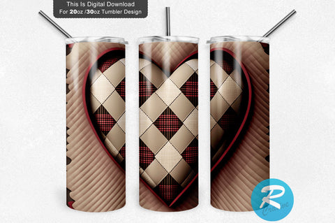 Valentine Plaid 20 oz / 30 oz Tumbler PNG Sublimation Regulrcrative 