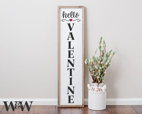 Valentine Porch Sign SVG Bundle | Valentine Vertical SVG SVG Wood And Walt 