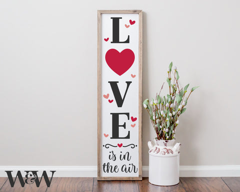 Valentine Porch Sign SVG Bundle | Valentine Vertical SVG SVG Wood And Walt 