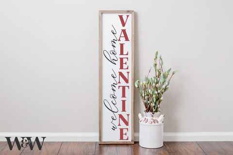 Valentine Porch Sign SVG Bundle | Valentine Vertical SVG SVG Wood And Walt 
