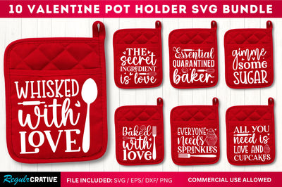 Valentine Pot Holder Bundle SVG Regulrcrative 