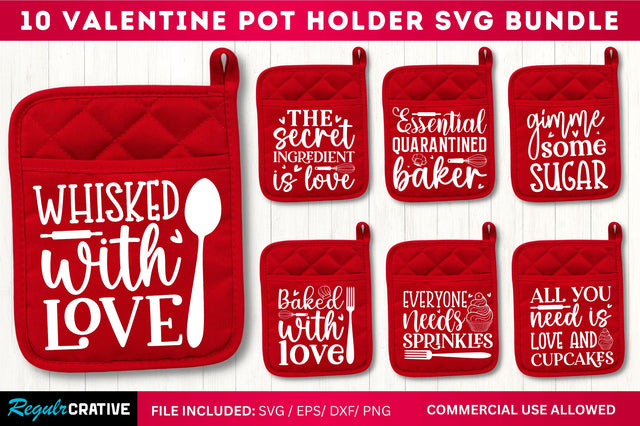Valentine Pot Holder Bundle SVG Regulrcrative 
