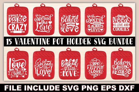 Valentine Pot Holder SVG Bundle SVG Ariyan 