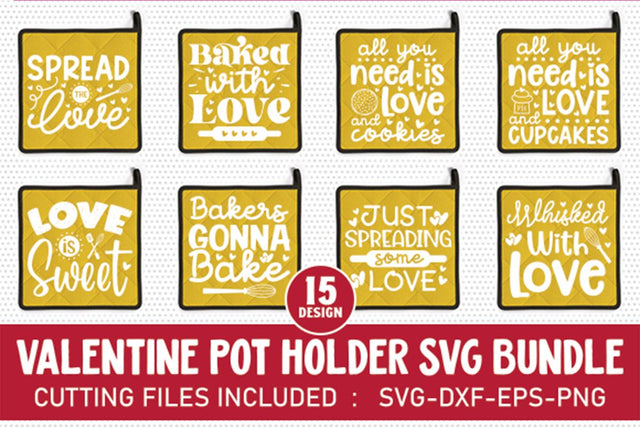 Valentine Pot Holder SVG Bundle SVG md faruk hossain 