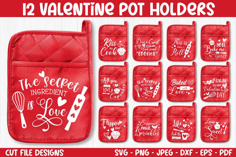 Valentine Pot Holder SVG| Valentine SVG Cut Files Bundle SVG TatiStudio 