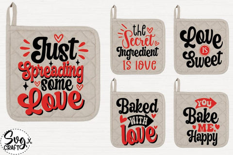 Valentine potholder SVG Bundle SVG Svgcraft 