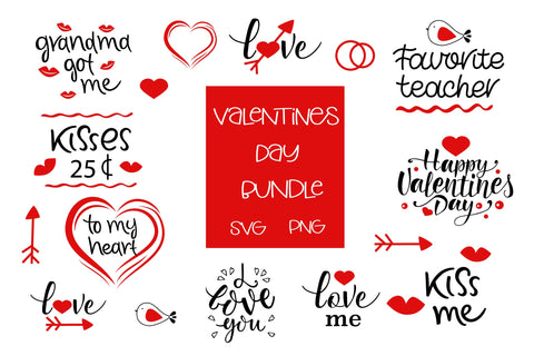 Valentine Quotes Bundle SVG, Valentine SVG Bundle SVG Olga Terlyanskaya 