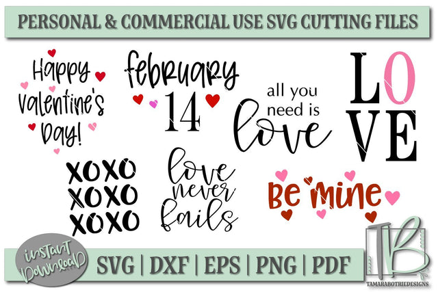 Valentine Quotes SVG Bundle SVG TB Designs 