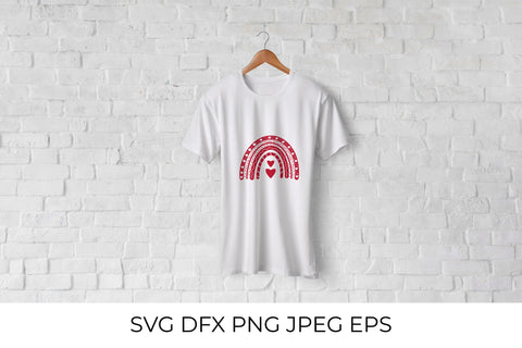 Valentine Rainbow. Cute Valentines Day Clipart. SVG LaBelezoka 