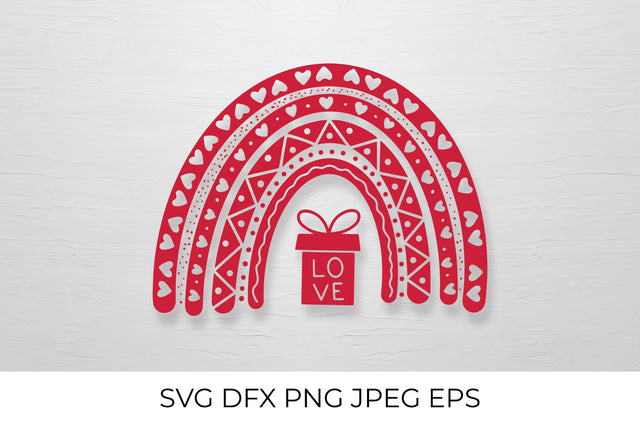 Valentine Rainbow SVG cut file. Cute rainbow. SVG LaBelezoka 