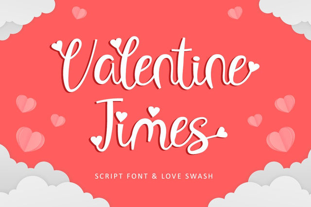 Valentine Rimes - Script Font & Love Swash Font Illushvara Design 