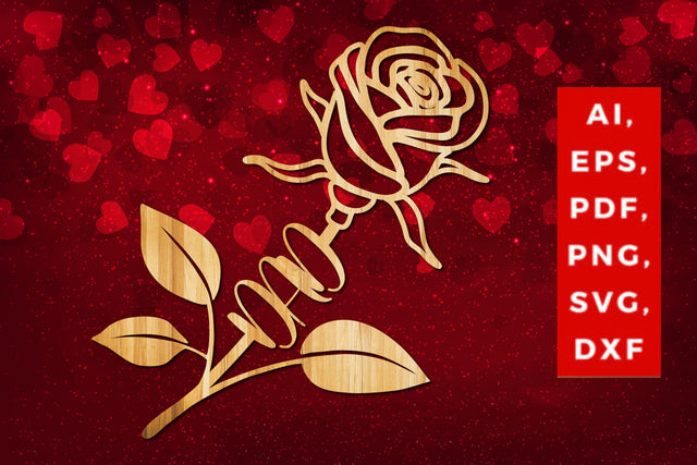 Valentine rose for dad laser-cut SVG SVG MD JOYNAL ABDIN 