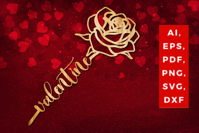 Valentine rose for valentine laser-cut SVG SVG MD JOYNAL ABDIN 