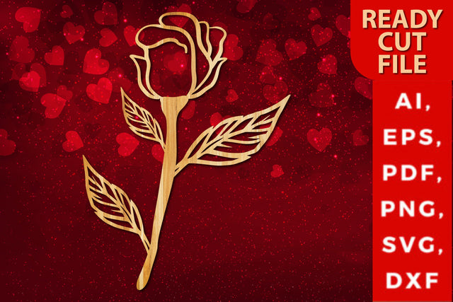 Valentine rose laser-cut design SVG SVG MD JOYNAL ABDIN 