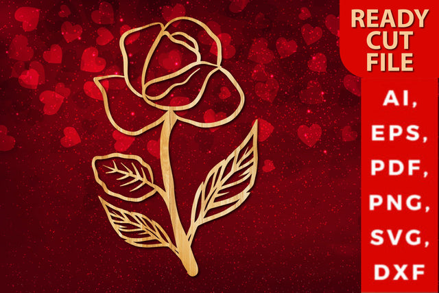 Valentine rose laser-cut design SVG SVG MD JOYNAL ABDIN 