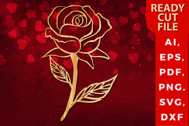 Valentine rose laser-cut design SVG SVG MD JOYNAL ABDIN 