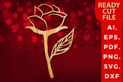 Valentine rose laser-cut design SVG SVG MD JOYNAL ABDIN 