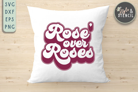 Valentine Rose Over Roses Retro SVG - PNG, DXF, EPS, SVG SVG Style and Stencil 