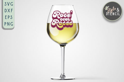Valentine Rose Over Roses Retro SVG - PNG, DXF, EPS, SVG SVG Style and Stencil 