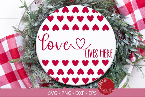 Valentine Round Sign Bundle-Valentine SVG Bundle SVG Linden Valley Designs 