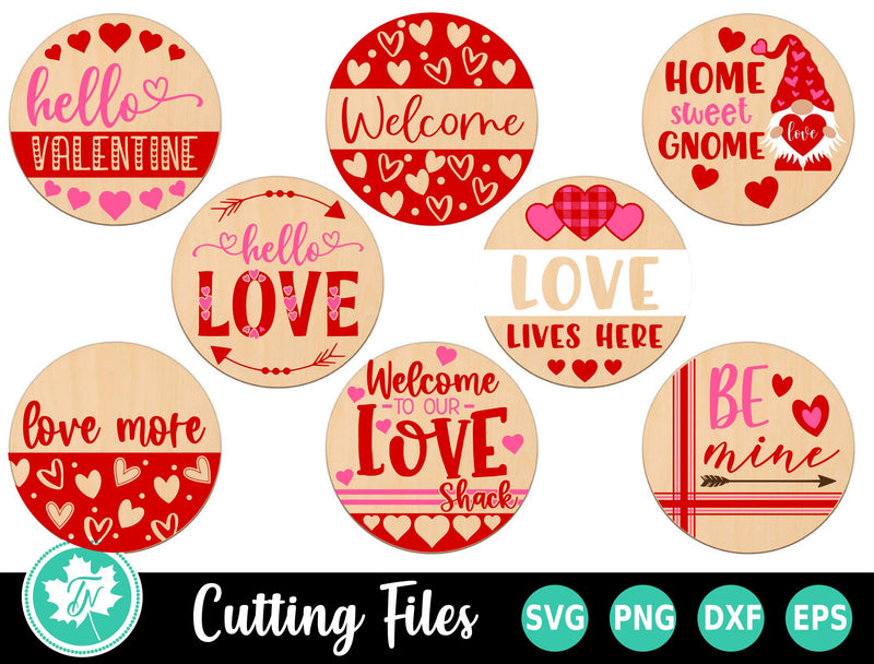 Valentine Round Sign SVG Bundle - So Fontsy