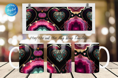 Valentine s Day Glitter 11, 12 & 15 Oz Mug Sublimation Sublimation Regulrcrative 
