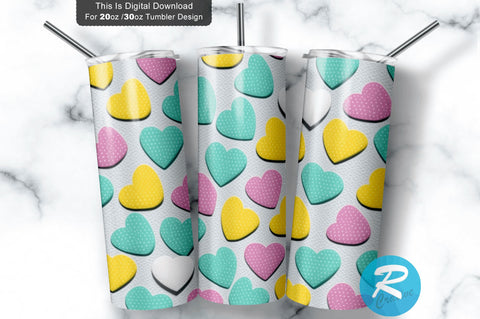 Valentine s Day Glitter Blank Conversation Heart 20 oz / 30 oz Tumbler PNG Sublimation Regulrcrative 