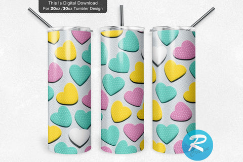 Valentine s Day Glitter Blank Conversation Heart 20 oz / 30 oz Tumbler PNG Sublimation Regulrcrative 