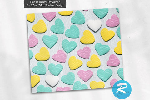 Valentine s Day Glitter Blank Conversation Heart 20 oz / 30 oz Tumbler PNG Sublimation Regulrcrative 