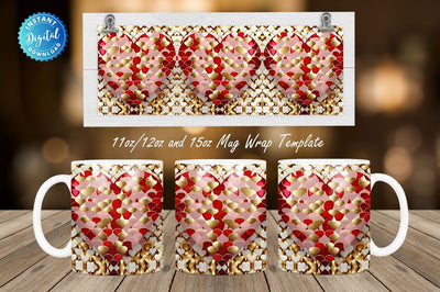 Valentine s Day Glitter Loves 11, 12 & 15 Oz Mug Sublimation Sublimation Regulrcrative 