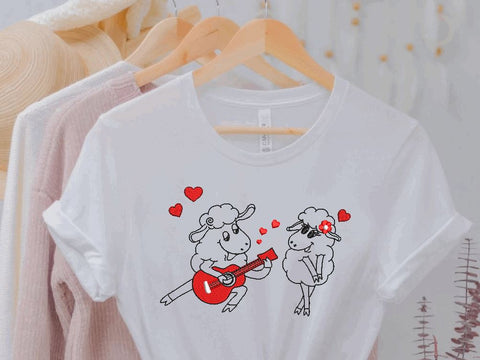 Valentine Sheep Couple Machine Embroidery Design Embroidery/Applique DESIGNS Canada Embroidery 