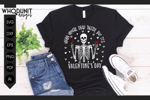Valentine Skeleton SVG Bundle | Skulls cut file | Ribcage SVG Whodunit Designs 