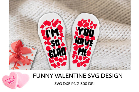 Valentine Socks SVG Cut Desidn. Funny Valentine. Antivalentine SVG. SVG Samaha Design 