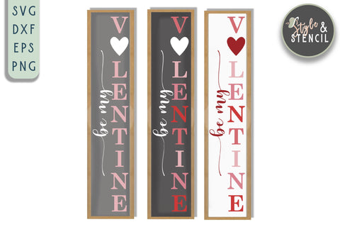 Valentine St. Pattys Vertical Sign Mini Bundle SVG SVG Style and Stencil 