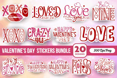 Valentine Stickers Bundle Sublimation Regulrcrative 