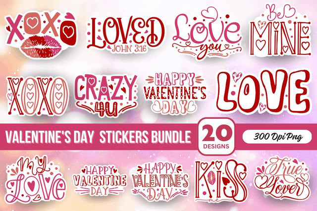 Valentine Stickers Bundle Sublimation Regulrcrative 