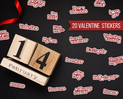 Valentine stickers PNG SVG Boertiek 
