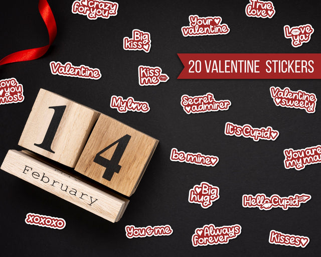 Valentine stickers PNG SVG Boertiek 