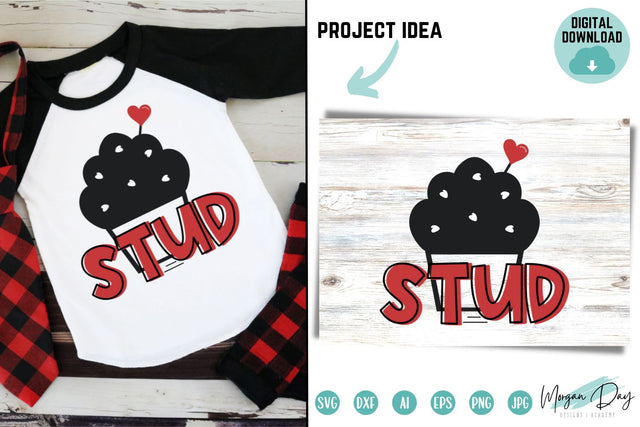 Valentine Stud Muffin SVG Cut File SVG Morgan Day Designs 