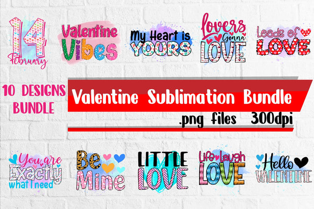 Valentine Sublimation Bundle PNG Files Sublimation zafrans studio 