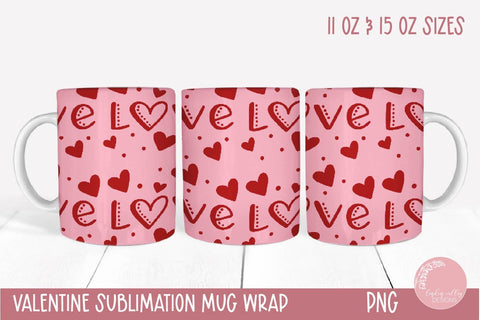Valentine Sublimation Mug Bundle-Valentine Mug Wrap Bundle Sublimation Linden Valley Designs 