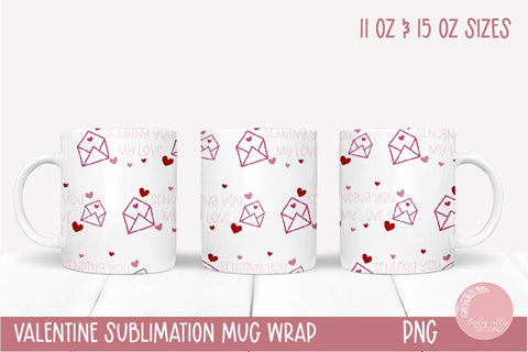 Valentine Sublimation Mug Bundle-Valentine Mug Wrap Bundle Sublimation Linden Valley Designs 