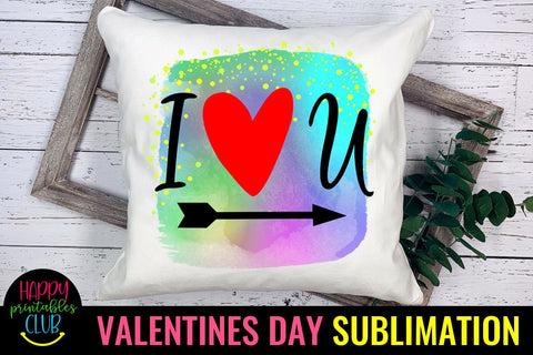 Valentine Sublimation- Valentines Day PNG- I Heart You Sublimation Happy Printables Club 