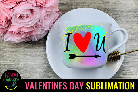 Valentine Sublimation- Valentines Day PNG- I Heart You Sublimation Happy Printables Club 