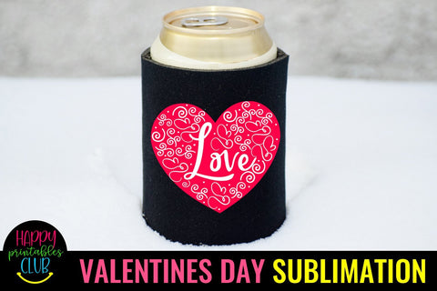 Valentine Sublimation- Valentines Day PNG- Love Heart Sublimation Happy Printables Club 