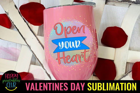 Valentine Sublimation- Valentines Day PNG- Open Your Heart Sublimation Happy Printables Club 