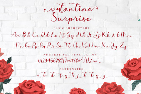 Valentine Surprise Font AEN Creative Store 